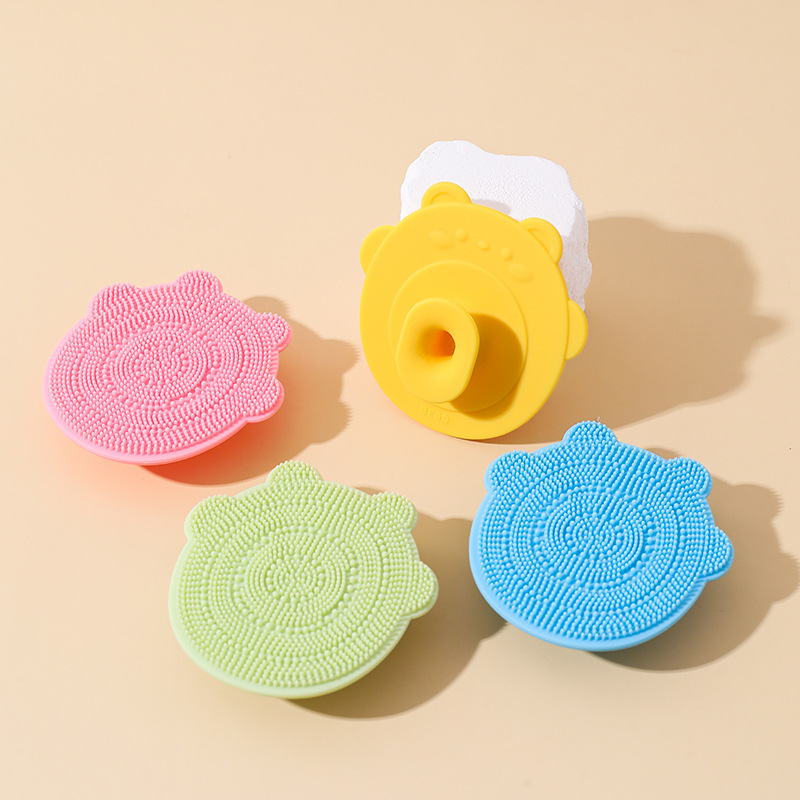 Cepillo de champú para bebés y niños pequeños Cepillo de masaje de silicona para champú para bebés