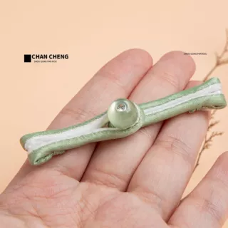旗袍盘扣中式镶钻玉珠双色一字扣中式复古唐装汉服装饰扣子辅料配