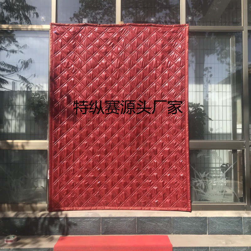 Thickened Winter Door Curtain for Warmth and Windproofing, Suitable for Rural Exterior Doors, Traditional Style for Small Homes, Waterproof Hanging Hole Type Cotton Door Curtain