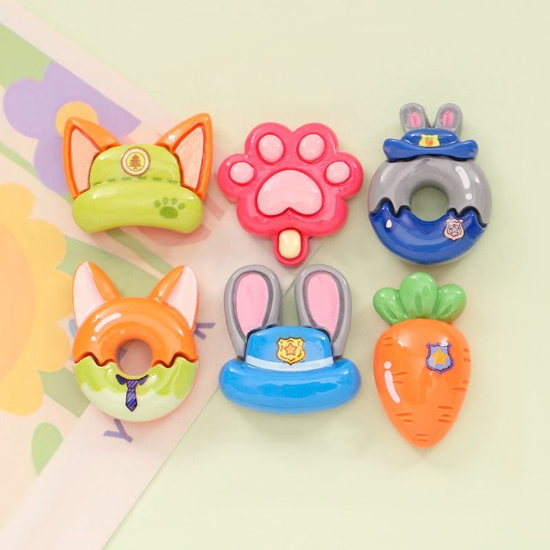Cute Cartoon Donut Carrot DIY Cream Glue Mobile Phone Case Hole Shoe Buckle Hairpin Headband Resin Accessories