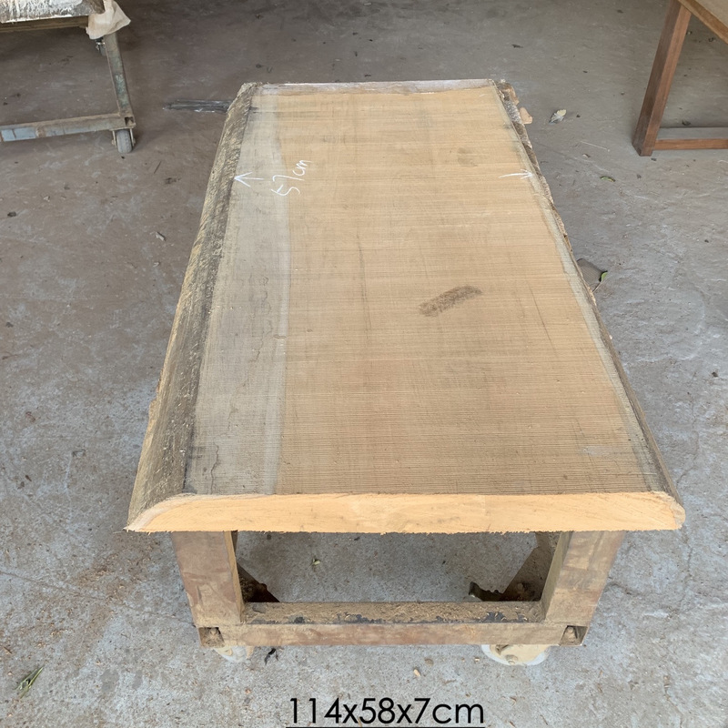 Burma Teak Solid Wood Natural Edge Whole Wood Large Board Small Coffee Table Coffee Table B&B Decoration Furniture