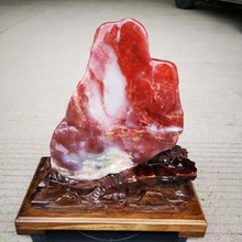 天然桂林平野料观赏石头摆件原石鸡血石客厅装饰镇宅奇石高端居家