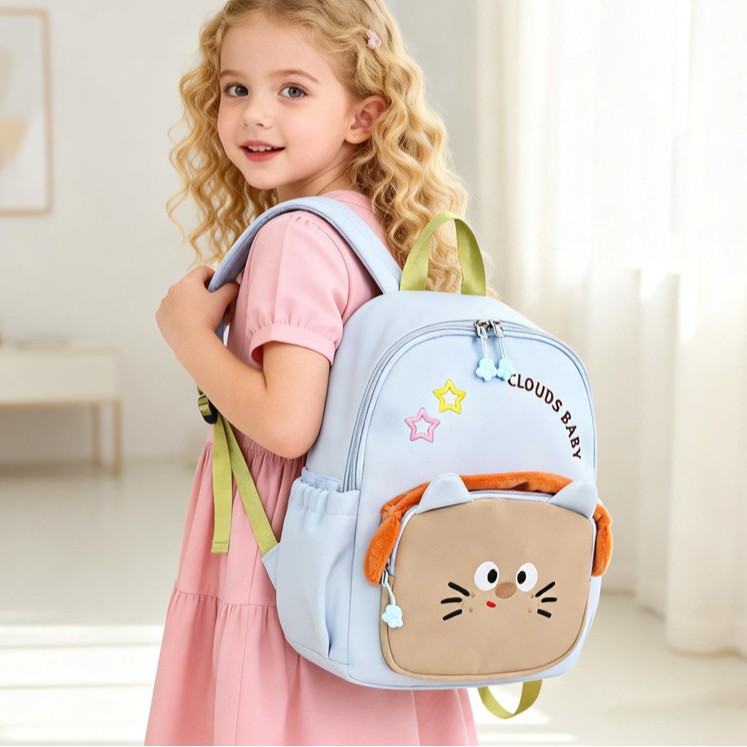 可爱猫咪双肩包女幼儿园学生书包儿童卡通高颜值轻便旅游小背包