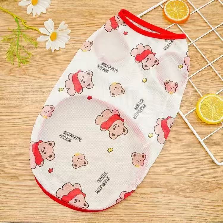 大狗宠物衣服背心用品狗狗猫咪夏季透气弹力网眼泰迪比熊法斗柯基|undefined