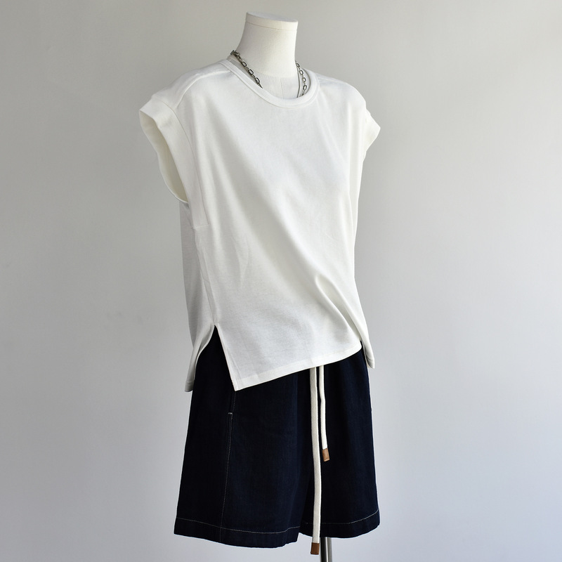 Cloud-Like Drop-Shoulder T-Shirt: New Summer Women's Top, Modal Cotton Drop-Shoulder Batwing Sleeve Split Hem Plus-Size T-Shirt for Women Cloud-Like Drop-Shoulder T-Shirt: New Summer Women's Top, Modal Cotton Drop-Shoulder Batwing Sleeve Split Hem Plus-Size T-Shirt for Women