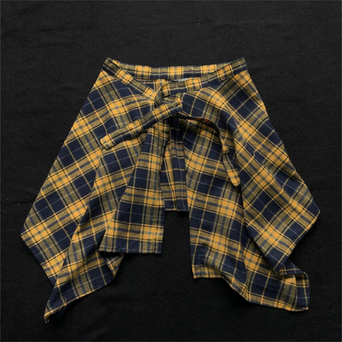 This year's popular color yellow checkered diaper cover for girls, one-piece tie waist yellow checkered hide-in-the-meat style bottom for boys