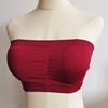 Protective underware, double-layer tube top, top with cups, wireless bra, plus size