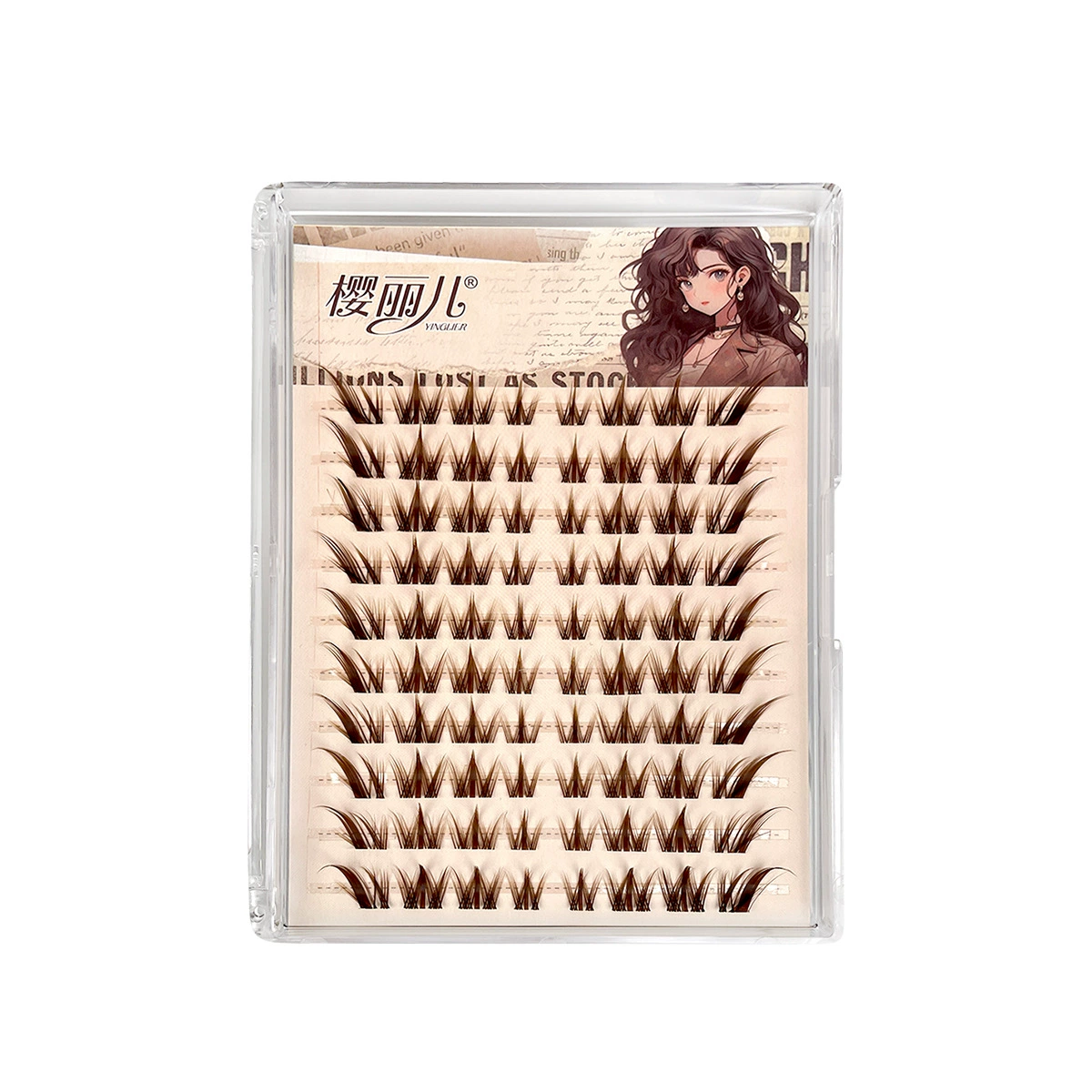 樱丽儿 Brown realistic false eyelashes, comics, fox