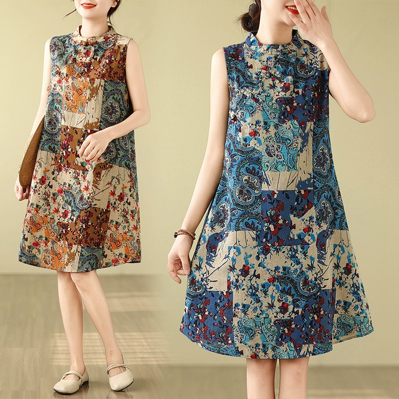 Китайская стойка воротник улучшенный чонсам женский ретро-пуговица