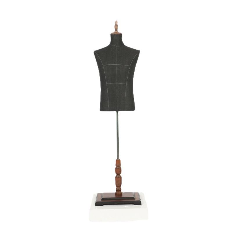 Tienda de ropa modelo de hombre traje pantalla falso molde de gama alta arena lavado gris modelo plataforma modelo medio cuerpo modelo de gama alta especial masculino