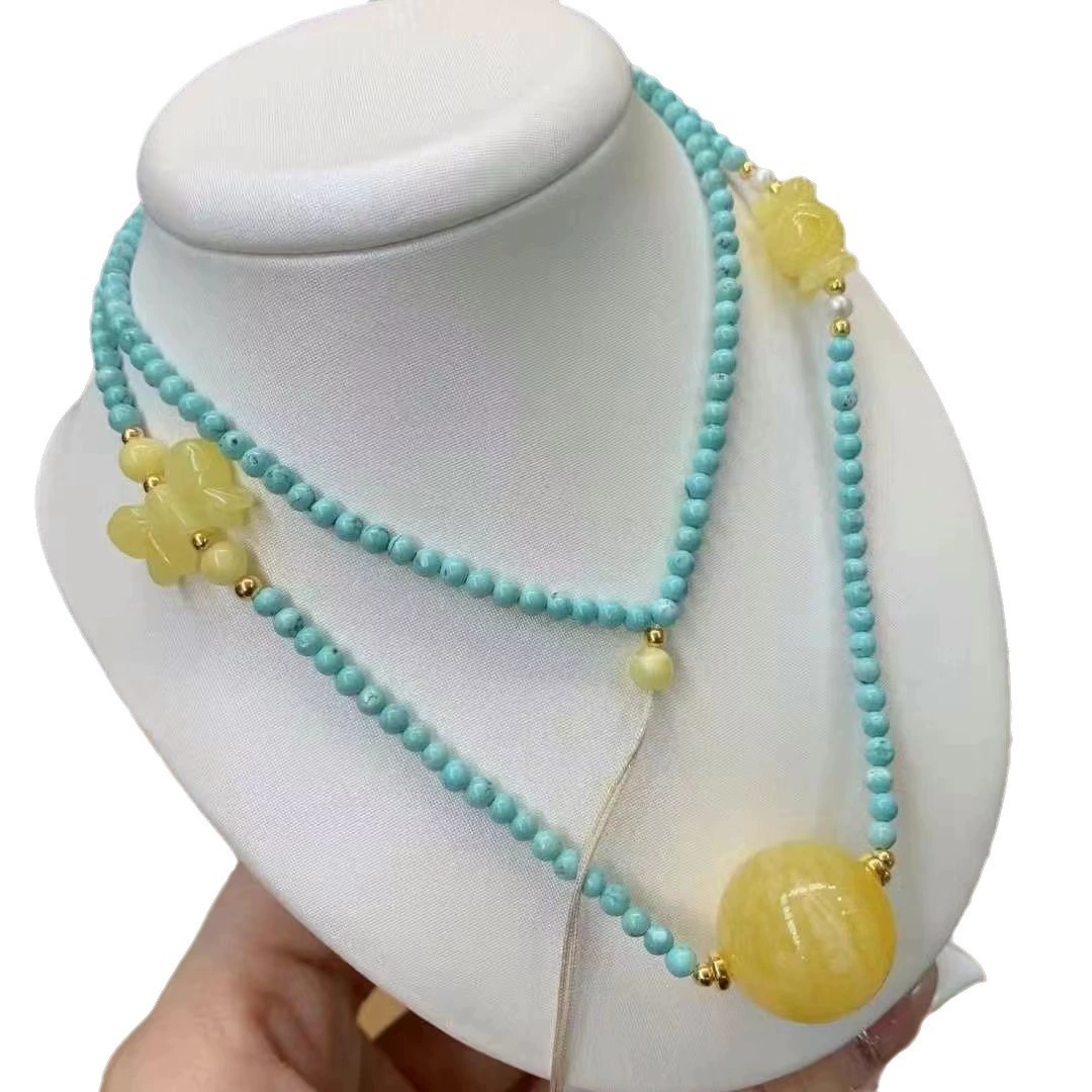 Органические круглые бусины из воска агат, цепочка для ключей/сумки, натуральная бирюзовая жилка матерала, подвеска