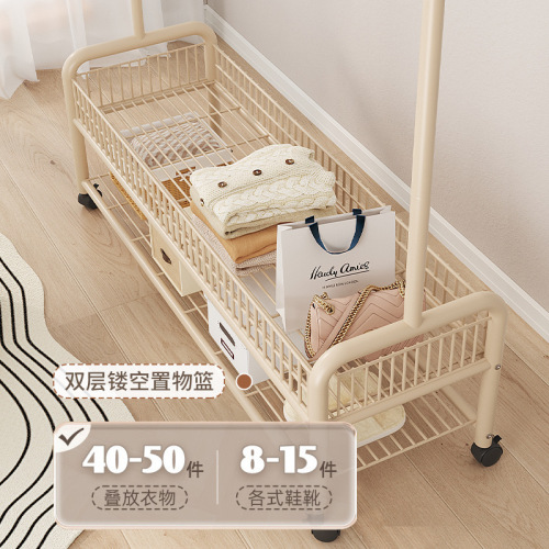 Clothes rack floor-standing home balcony clothes rack indoor simple cool clothes rack removable bedroom coat rack