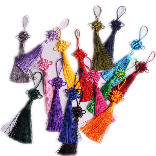Chinese knot line 5 6 plate small red tassel tassel jewelry pendant pendant lanyard accessories car hanging