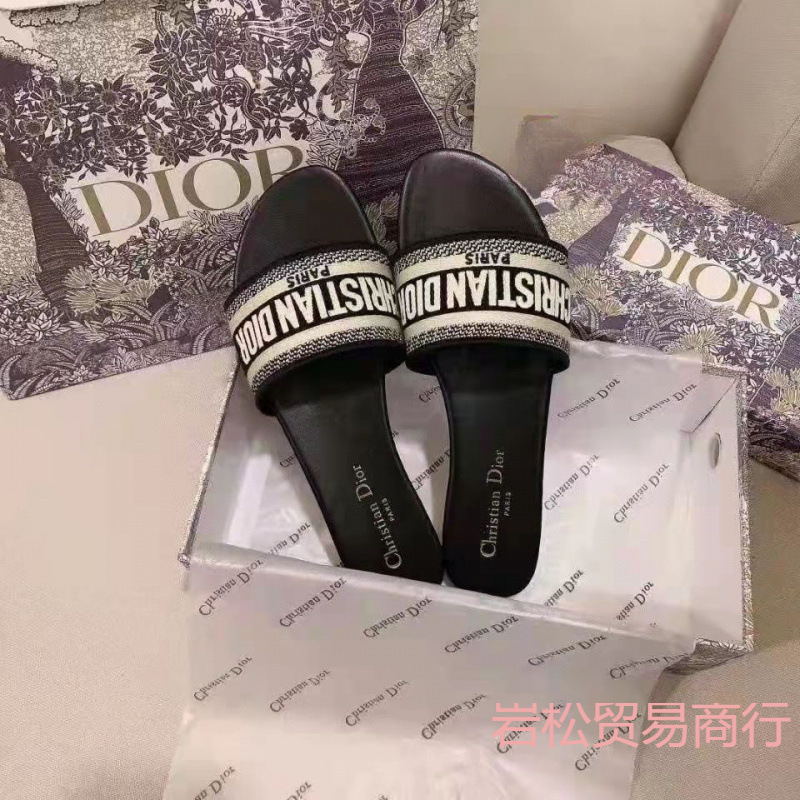 夏季字母刺绣一字女外拖鞋新款沙滩平底爆款一字拖舒适美|undefined