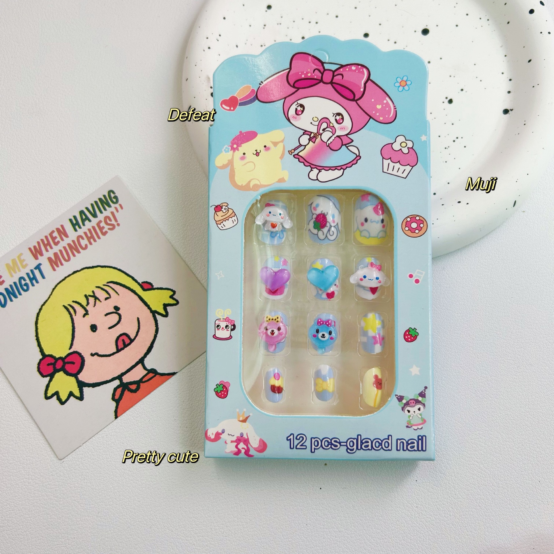 Niños dibujos animados estereoscópicos pegatinas de uñas niñas parches de uñas bebés desmontables impermeables uñas al por mayor