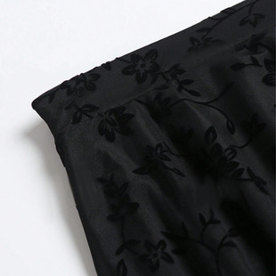 Amazon wish cross-border plus size casual women's organza flocking skirt with lining