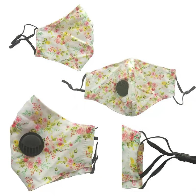 布口罩冰丝防尘面罩个性明星黑色可水洗欧美印花立体成儿童棉口罩