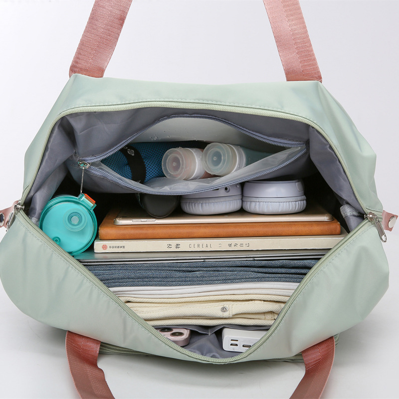 Nueva bolsa de deportes y fitness, bolsa de viaje separada en seco y húmedo, bolsa plegable, bolsa de embarque portátil, bolsa de almacenamiento de equipaje al aire libre