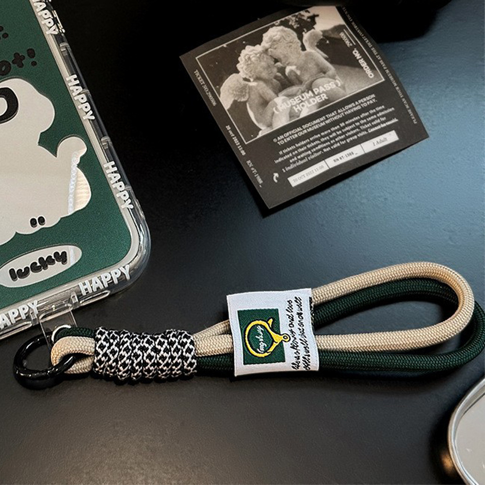 Cuerda de mano tejida multicolor para móvil, anti-pérdida, estilo a contraste