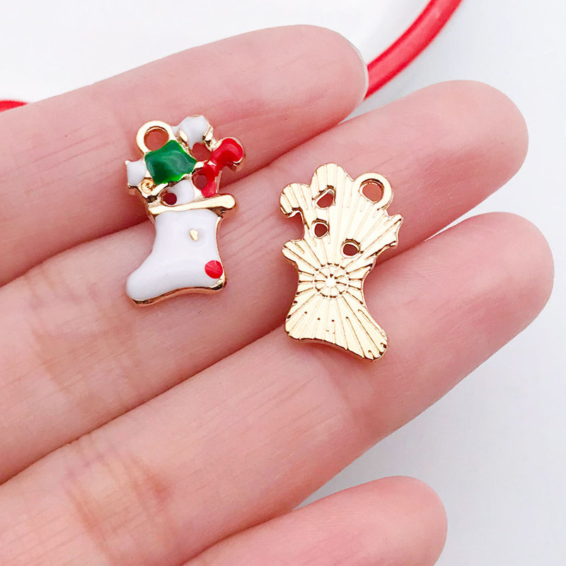 30種類のクリスマスツリーを混ぜた老人雪花ヘラジカ滴油合金ペンダント手作りdiyペンダントアクセサリー|undefined