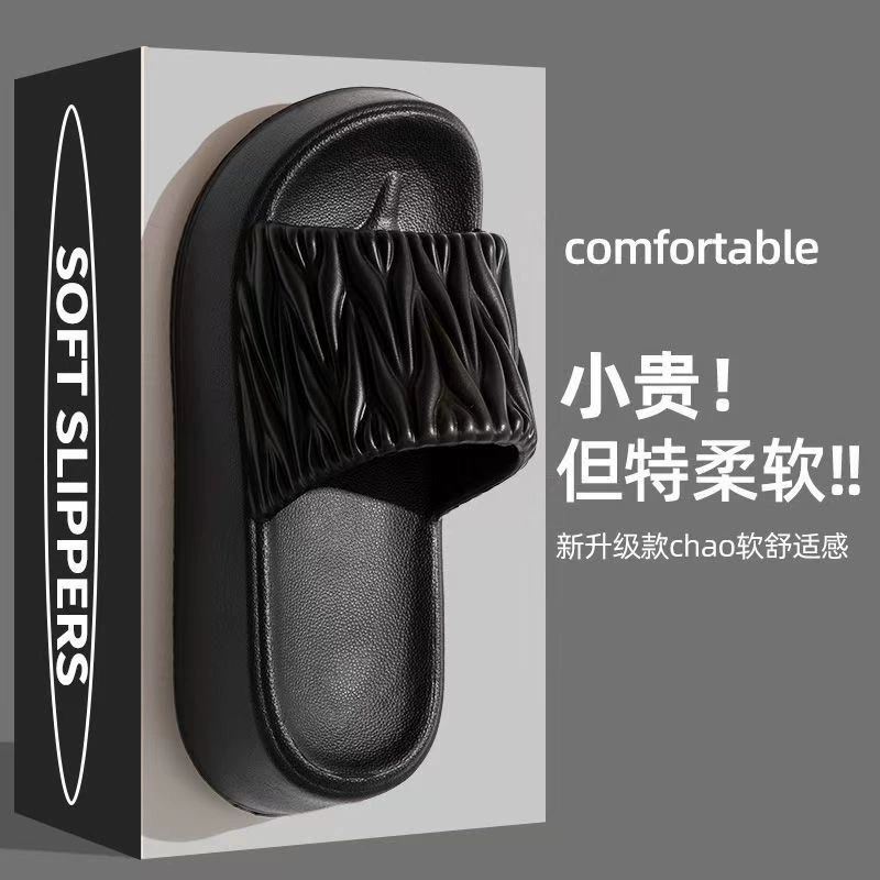 Женские летние пляжные сандалии на толстой подошве с клином, модные 2025 года, увеличивающие рост, элитные слипоны.