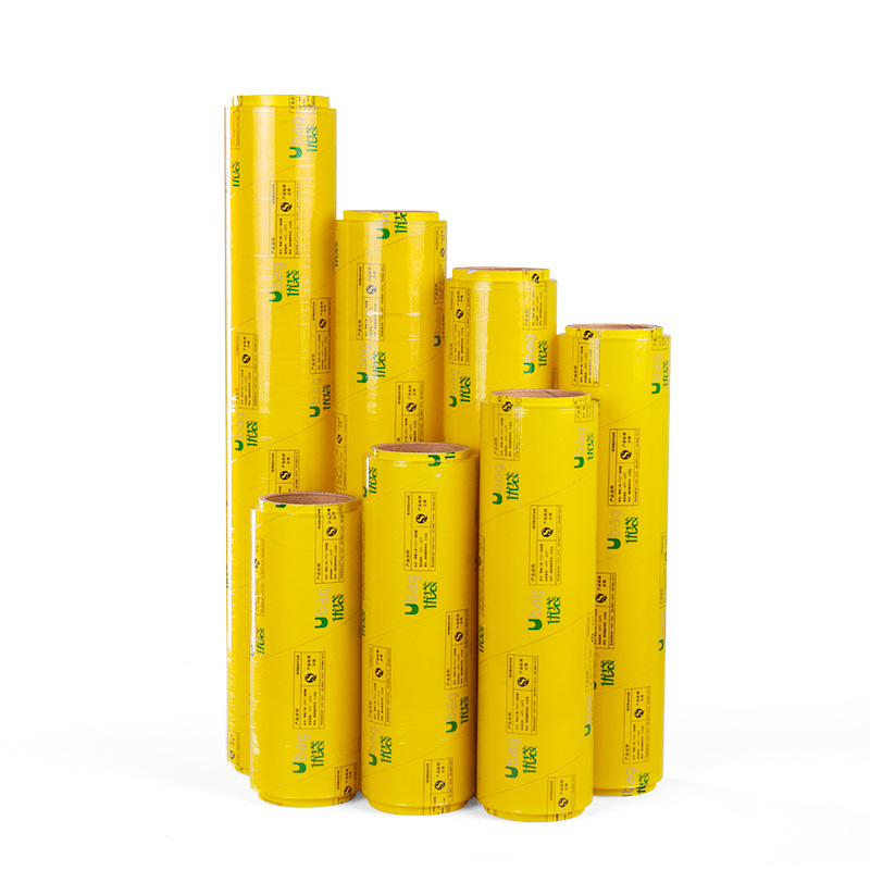 Caja completa al por mayor película de PVC gran rollo empaquetado de grado alimenticio frutas y verduras comerciales alta transparencia refrigeración transparente