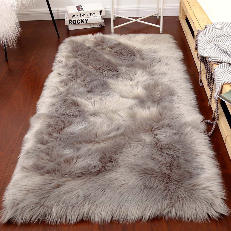 Alfombra de lana nórdica, alfombra de meseta, alfombra de camarero, alfombra de cama, alfombra de piso, alfombra de sala de estar gruesa