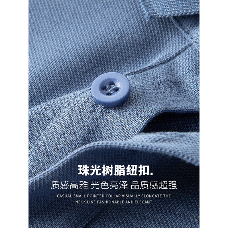 Camisa de polo modal de seda de hielo Camiseta de manga corta para hombre marca de moda de verano 2023 Nueva camiseta de media manga con cuello de solapa