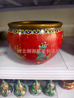 紫铜大缸大型1.2米口径纯铜缸寺庙黄铜故宫缸铸铜养花养鱼水缸