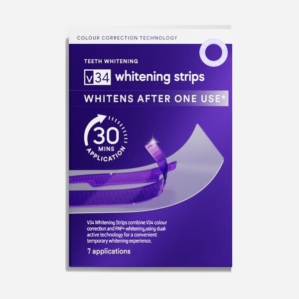 TK/temu Amazon cross-border bestseller Hismile V34 whitening tooth strips for removing yellowing and smoke stains, gentle tooth strips