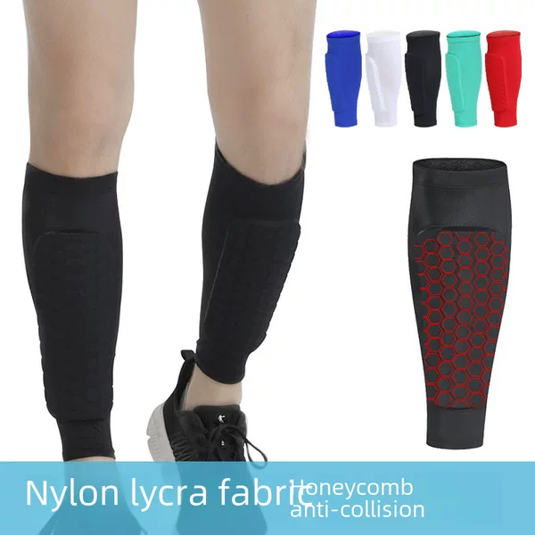 Factory wholesale outdoor sports football honeycomb anti-collision EVA basketball Lycra breathable calf protection Sports protective gear