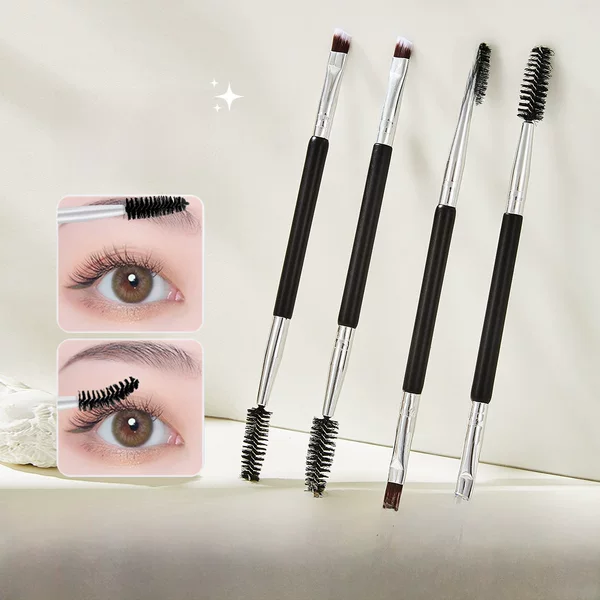 JONBOS double-headed eyebrow brush eyebrow brush spiral brush two-in-one eyebrow drawing artifact eyelash brush makeup brush tool