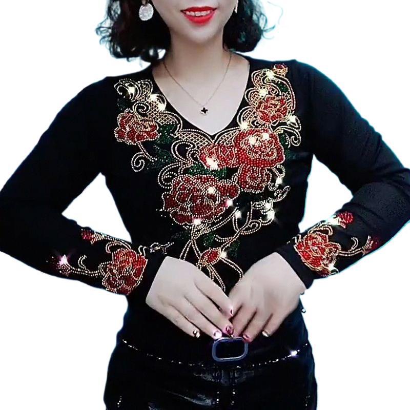 720 #德绒面料 2025 Camiseta Nueva Cubri-Emiga Camiseta Rose Hot Diamond Shirt Reductora de Edad image 6
