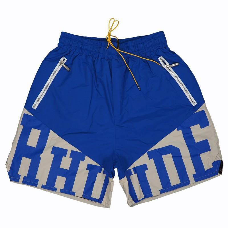 RHUDE ショーツ フォグ ハイストリート トレンド ブランド 巾着 3m レタープリント ヒップホップ ビーチ 5点式バスケットボールパンツ 男女兼用 ヒップホップ|undefined