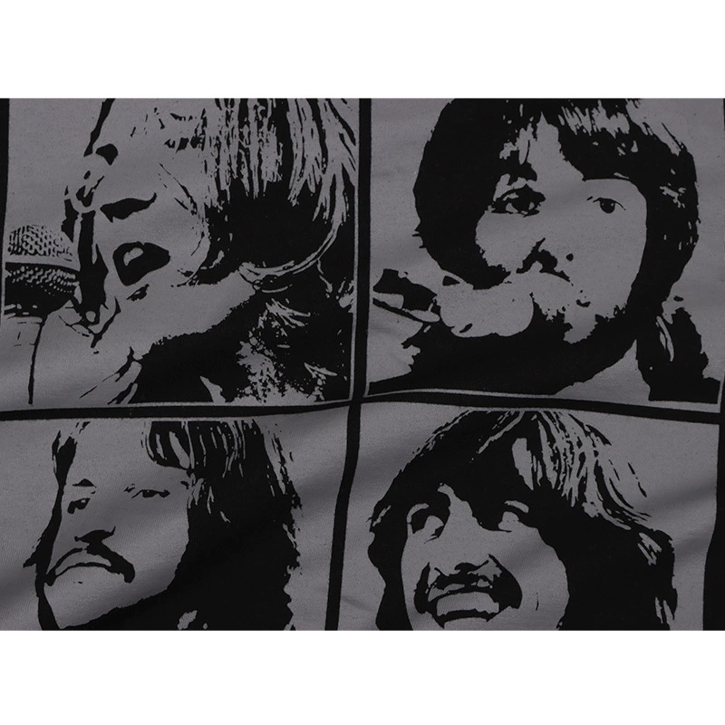 Песня Beatles Beatles Queen Surliming Gun Flower Surrounding одежда винтажная Nirvana Рок-группа Футболка с коротким рукавом