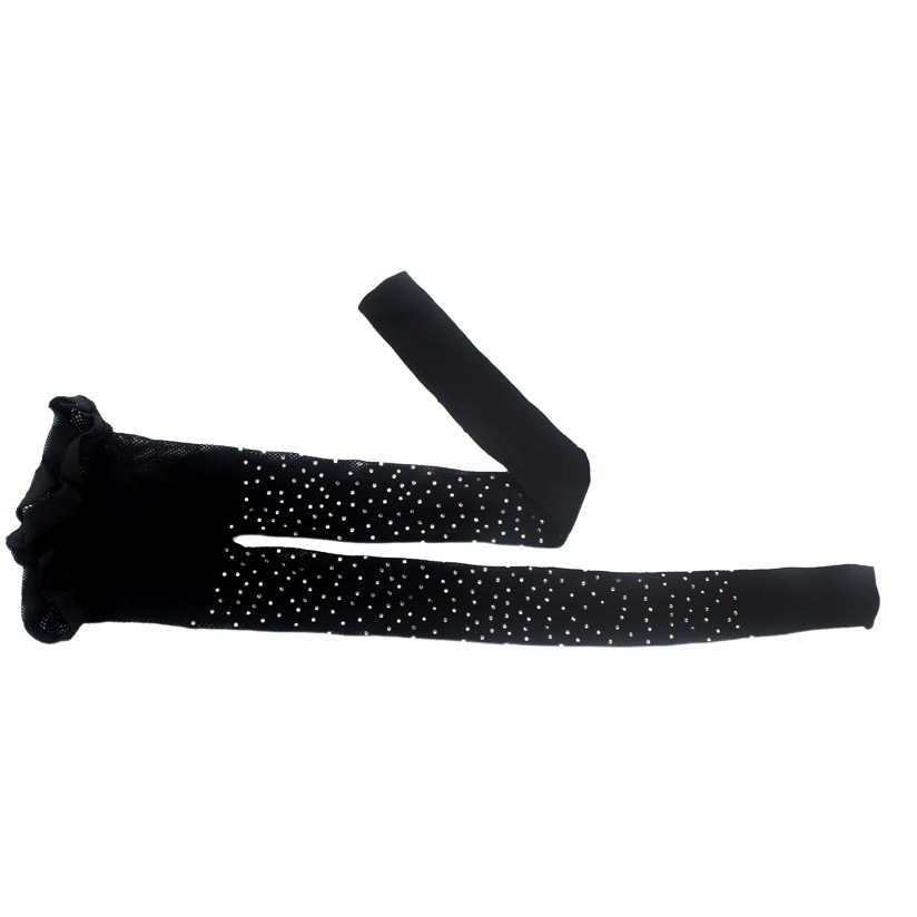 Medias de ojo de red de pesca de diamante caliente rhinestone pantimedias calcetines netos polainas para mujeres Estrella europea y americana con incrustaciones de diamantes