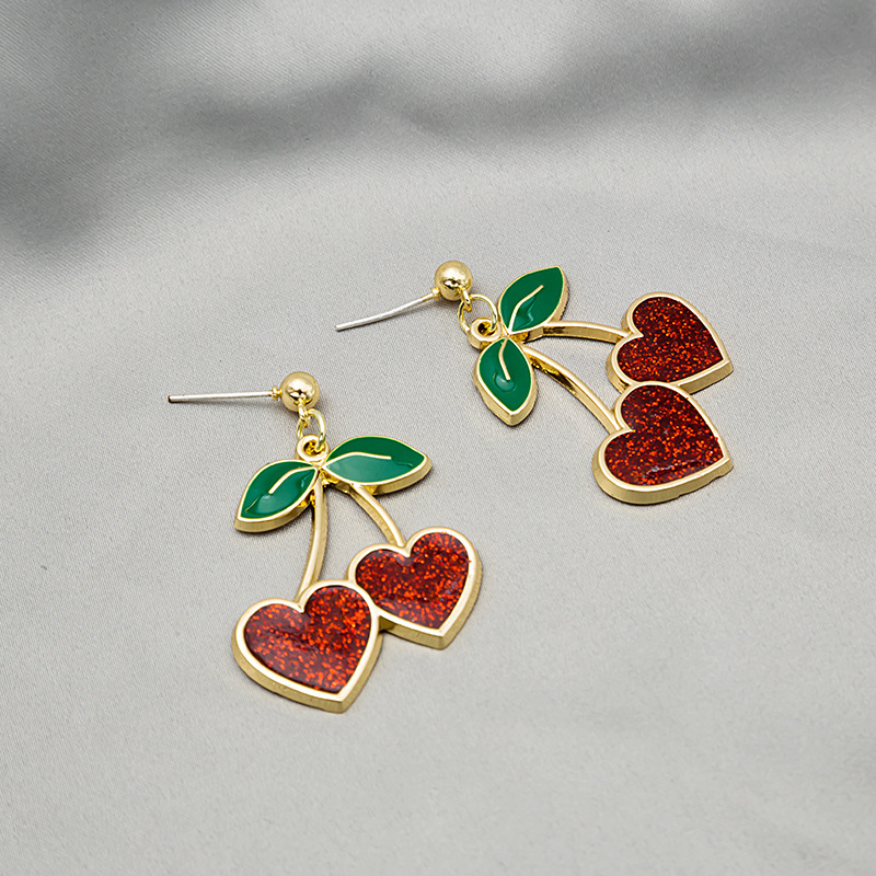 Simple Style Commute Korean Style Fruit Alloy Enamel Women's Drop Earrings display picture 2