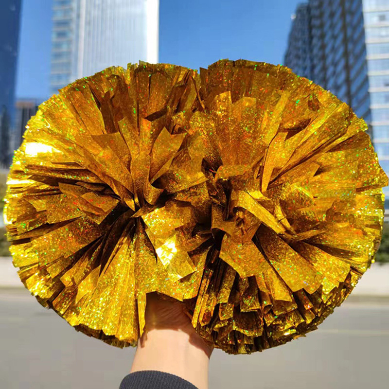 Láser brillante competencia profesional manejar porristas danza Bola de flores de mano deportes coloridos apoyos de pelota