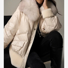 【皮毛一体鹅绒服】90白鹅绒 狐狸毛领 保暖羽绒服外套女