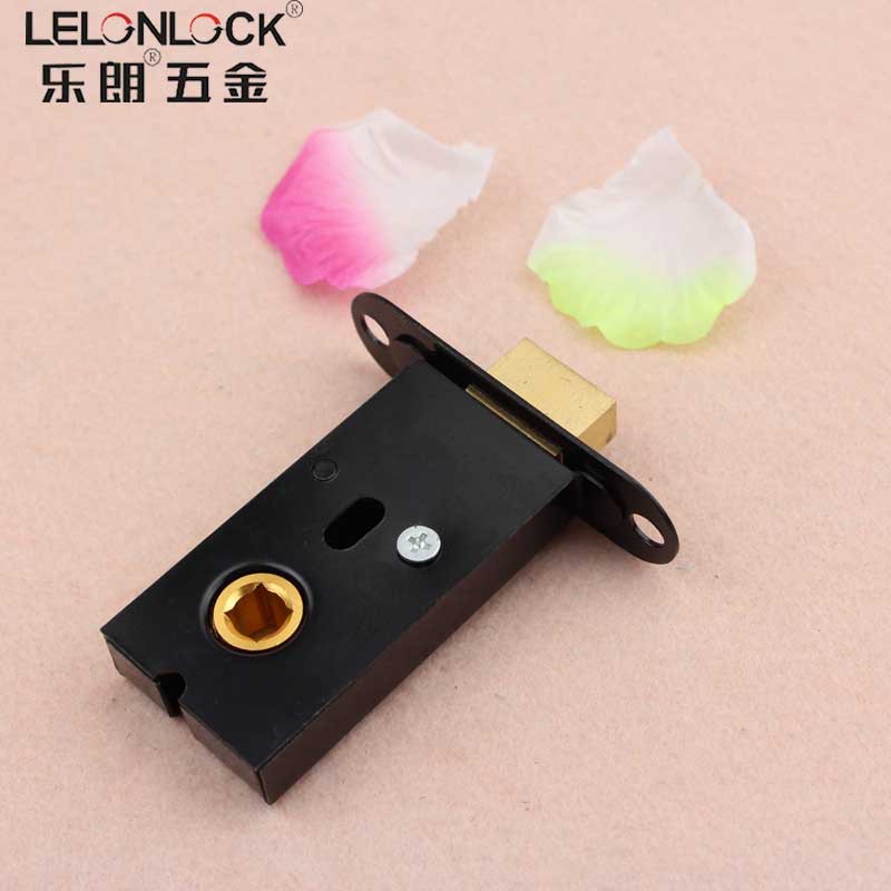 Personalizada puerta invisible cerradura unilateral cerradura pequeña cerradura negra cerradura de cobre cerradura de anillo de tracción pequeña cerradura de lengua única cerradura