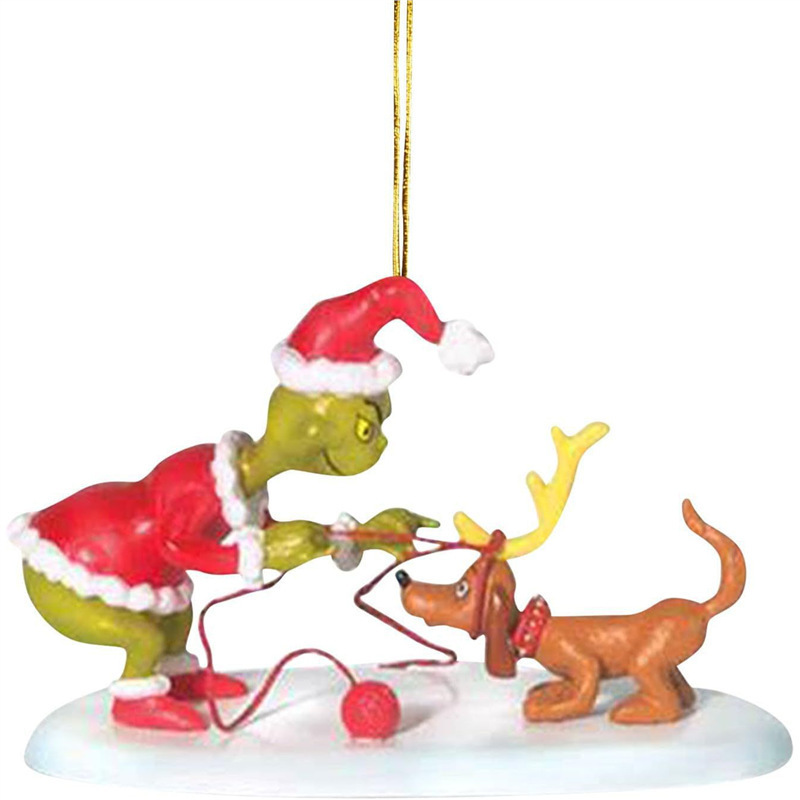 Nuevos productos interesantes de la serie verde de adornos de automóviles adornos del árbol de Navidad regalos de fiesta decoración del hogar