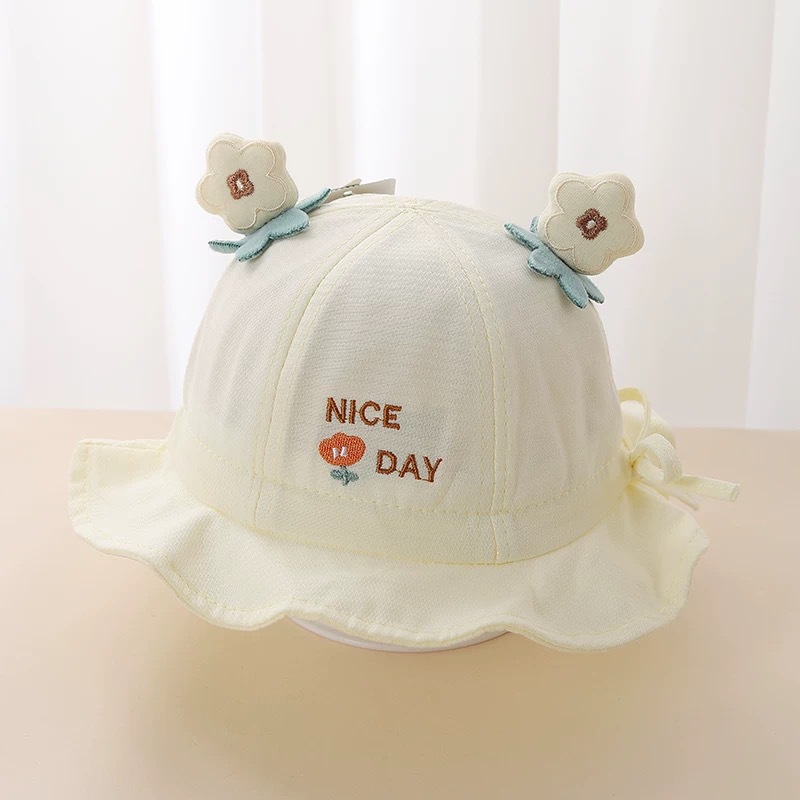 Sombrero bebé primavera y otoño mujer algodón pescador gorra princesa encantadora gorra ajustable sombrero sombrero sombrero solar sombrero