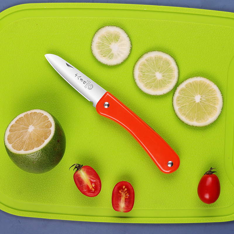 18 piezas cuchillo de fruta hogar mini portátil plegable corte de cuero melón cuchillo de fruta cuchillo al aire libre