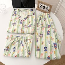 云朵棉三件套＃雪人蓝象睡衣夏季网红少女短袖高级感家居服套装