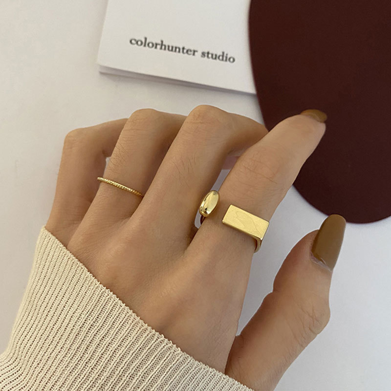 simple Ushaped geometric opening ring fashion sexy index finger ringpicture1