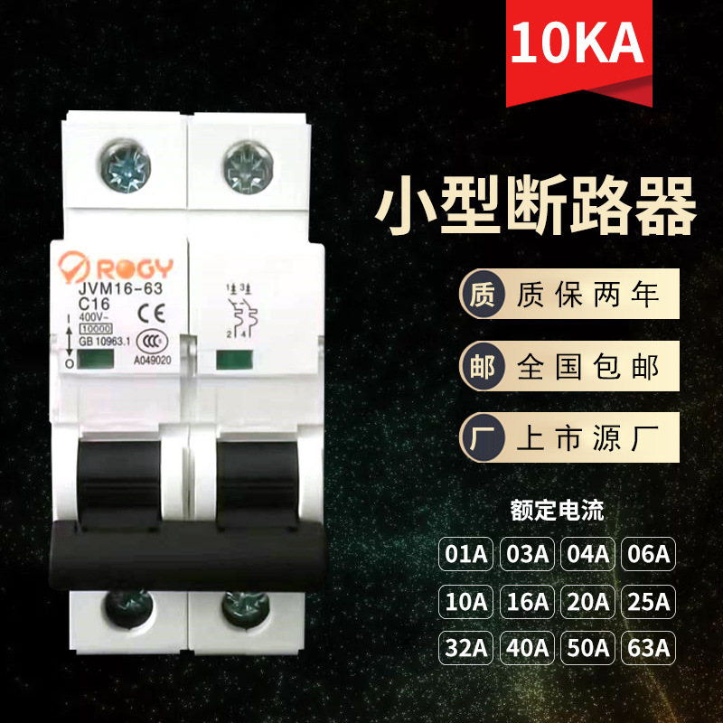 10KA家用C型小型断路器工业空开 2P高分断多功能空气开关