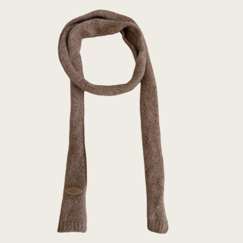 Cuello de Punto Estrecho de Fibra Acrílica Térmico para Otoño e Invierno