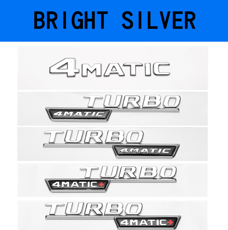 Suitable for Mercedes-Benz modified AMG43/53/63 leaf side label TURBO4MATIC letter car labeling