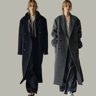In stock~FAC*DE PATTE*N wool coat women's autumn and winter style loose lazy style thickened woolen coat