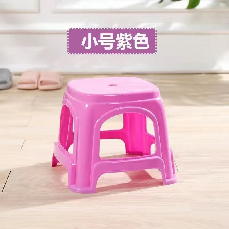 Taburetes de plástico populares para uso doméstico, sillas gruesas para adultos, taburetes altos, taburetes cuadrados para cambiar zapatos, venta directa de fábrica al por mayor. image 6